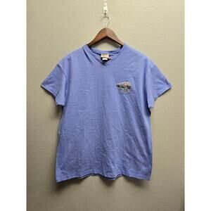 Womens Eureka Montana Shirt Mountain Graphic Blue T-Shirt USA Made XL